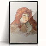 Mme Lili Grenier Portrait - Impressionist Wall Art by Toulouse-Lautrec