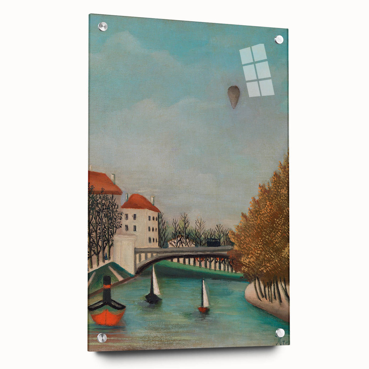 Tranquil Landscape Wall Art - "View of the Pont de Sèvres" by Henri Rousseau