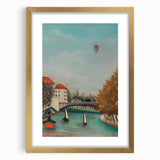 Tranquil Landscape Wall Art - "View of the Pont de Sèvres" by Henri Rousseau