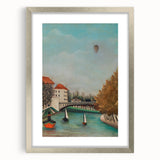 Tranquil Landscape Wall Art - "View of the Pont de Sèvres" by Henri Rousseau