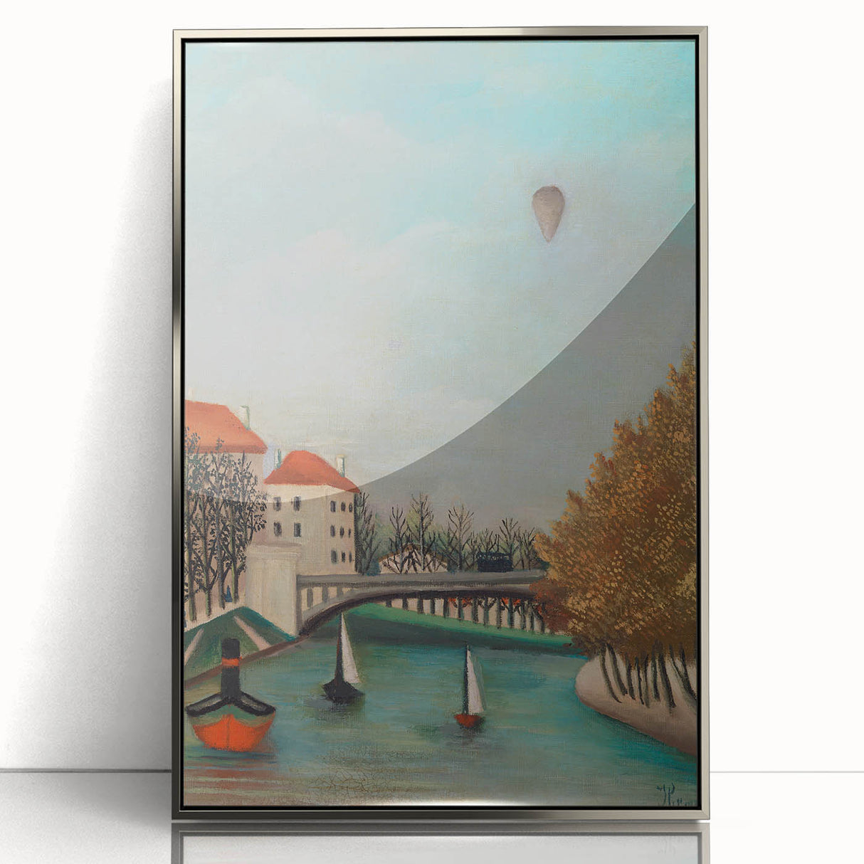 Tranquil Landscape Wall Art - "View of the Pont de Sèvres" by Henri Rousseau
