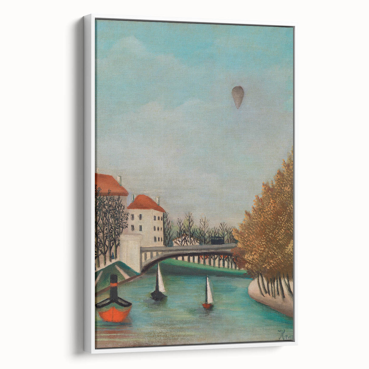 Tranquil Landscape Wall Art - "View of the Pont de Sèvres" by Henri Rousseau