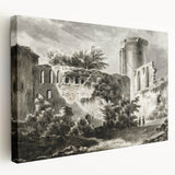 Detailed Art Realism: Ruins of Château de Botwel Realism Wall Art