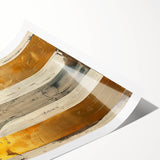 Contemporary Dining Art Pieces – Gold & Beige Arch Abstract