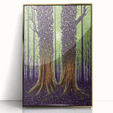 Framed acrylic artwork depicting vibrant abstract floral designs in shades of gold, perfect for modern home decor. Ideal for adding a touch of elegance to any space.