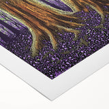 Abstract floral design rolled canvas artwork showcasing vibrant colors, intricate patterns, and a textured finish, ideal for modern home decor. Perfect for adding a pop of color and artistic flair to any space.