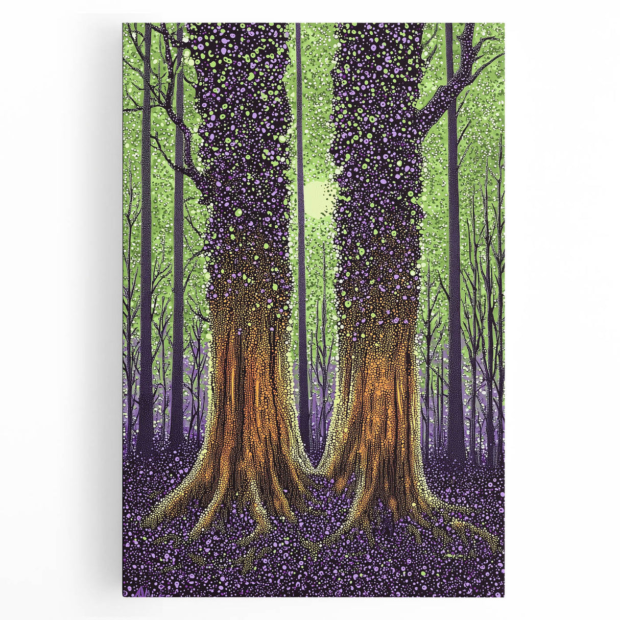 Abstract floral stretched canvas art showcasing vibrant colors and intricate designs, perfect for modern home decor. Ideal for enhancing living spaces with artistic flair.