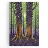 Abstract floral stretched canvas art showcasing vibrant colors and intricate designs, perfect for modern home decor. Ideal for enhancing living spaces with artistic flair.