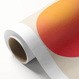 Abstract minimalist wall art on rolled canvas, showcasing soft pastel colors and geometric shapes, ideal for modern home decor. Packaged securely in a durable tube.