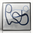 Modern Abstract Wall Art – Navy Blue Minimalist Geometric Print