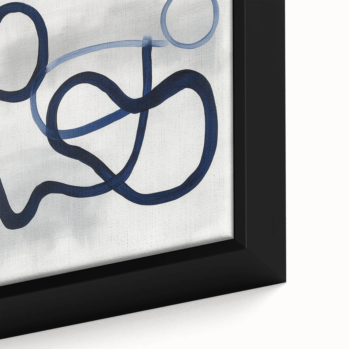 Modern Abstract Wall Art – Navy Blue Minimalist Geometric Print