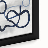 Modern Abstract Wall Art – Navy Blue Minimalist Geometric Print