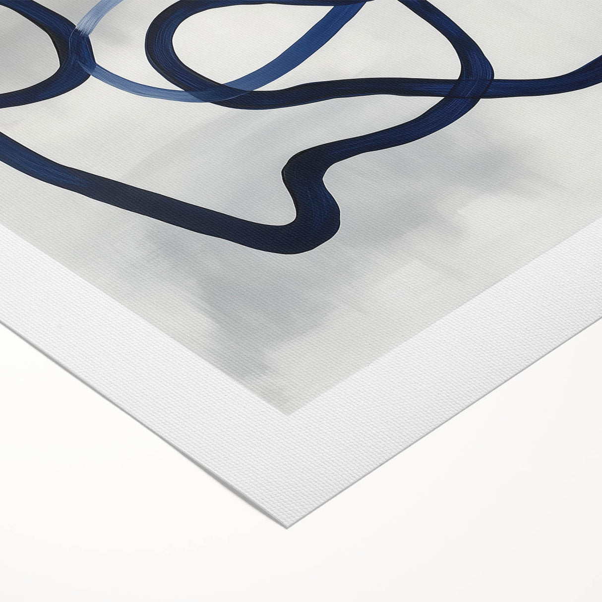 Modern Abstract Wall Art – Navy Blue Minimalist Geometric Print