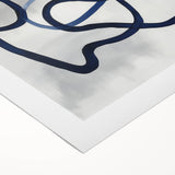 Modern Abstract Wall Art – Navy Blue Minimalist Geometric Print