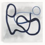 Modern Abstract Wall Art – Navy Blue Minimalist Geometric Print