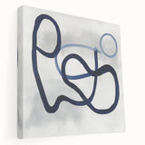 Modern Abstract Wall Art – Navy Blue Minimalist Geometric Print