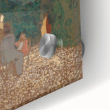 Modern Wall Art – Rustic Garden Gathering in Warm Earthy Tones