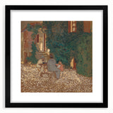 Modern Wall Art – Rustic Garden Gathering in Warm Earthy Tones