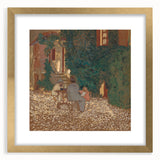 Modern Wall Art – Rustic Garden Gathering in Warm Earthy Tones