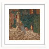 Modern Wall Art – Rustic Garden Gathering in Warm Earthy Tones