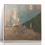 Modern Wall Art – Rustic Garden Gathering in Warm Earthy Tones