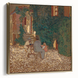 Modern Wall Art – Rustic Garden Gathering in Warm Earthy Tones