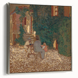 Modern Wall Art – Rustic Garden Gathering in Warm Earthy Tones