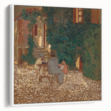 Modern Wall Art – Rustic Garden Gathering in Warm Earthy Tones