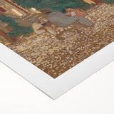 Modern Wall Art – Rustic Garden Gathering in Warm Earthy Tones