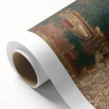 Modern Wall Art – Rustic Garden Gathering in Warm Earthy Tones