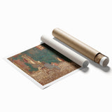 Modern Wall Art – Rustic Garden Gathering in Warm Earthy Tones