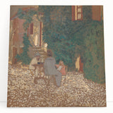 Modern Wall Art – Rustic Garden Gathering in Warm Earthy Tones