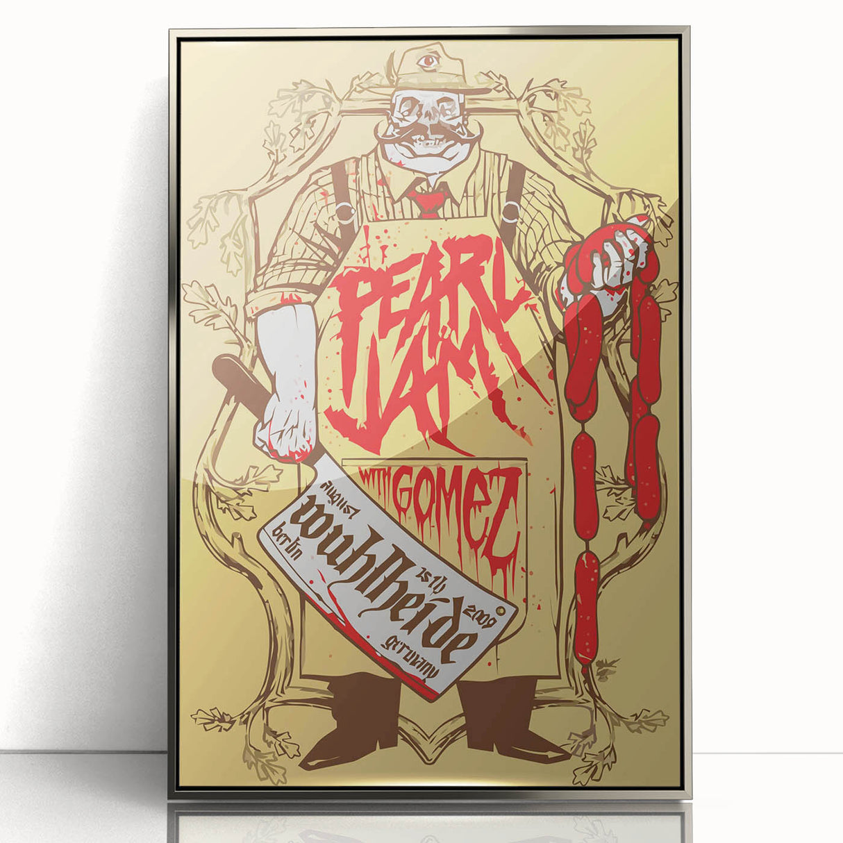 Pearl Jam Concert Poster - Retro Rock Art with Bold Graphics