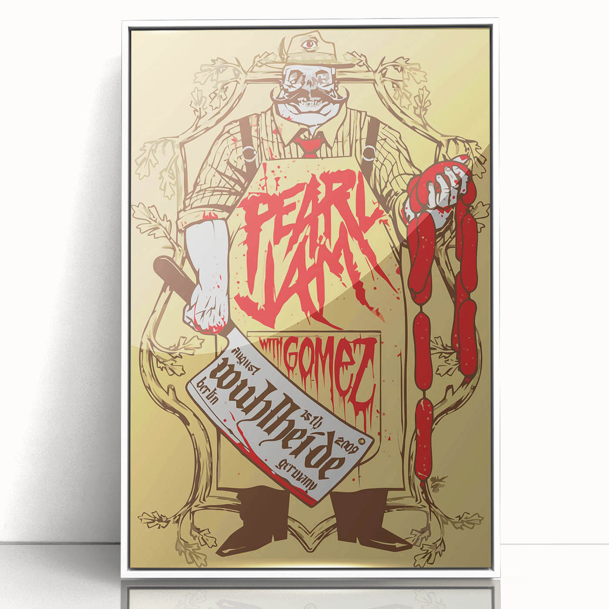 Pearl Jam Concert Poster - Retro Rock Art with Bold Graphics