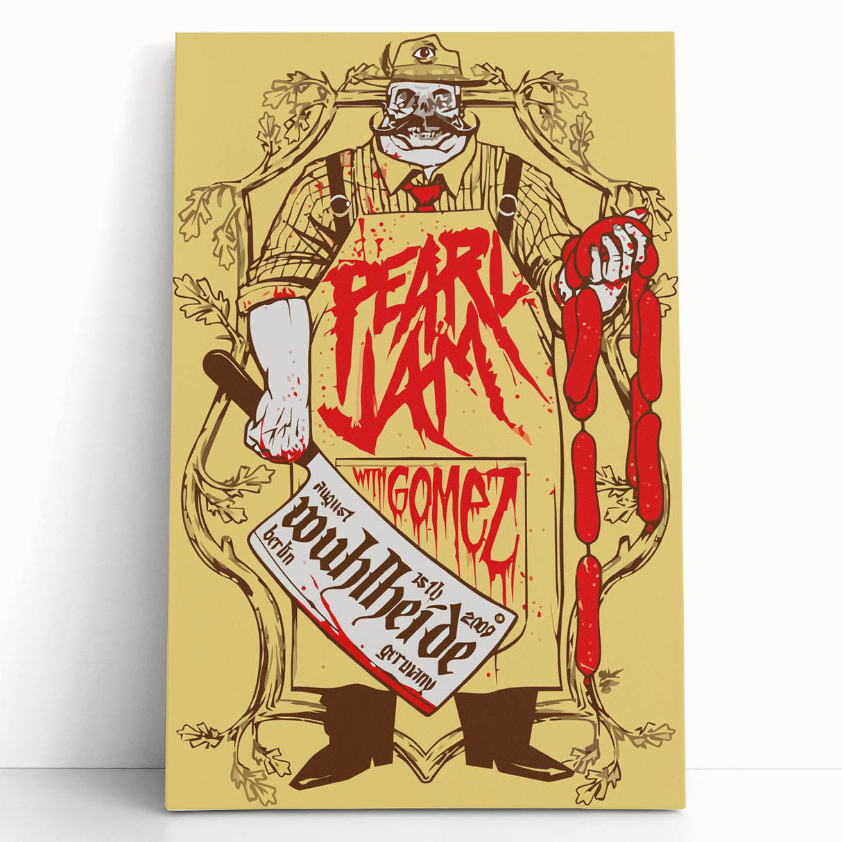 Pearl Jam Concert Poster - Retro Rock Art with Bold Graphics