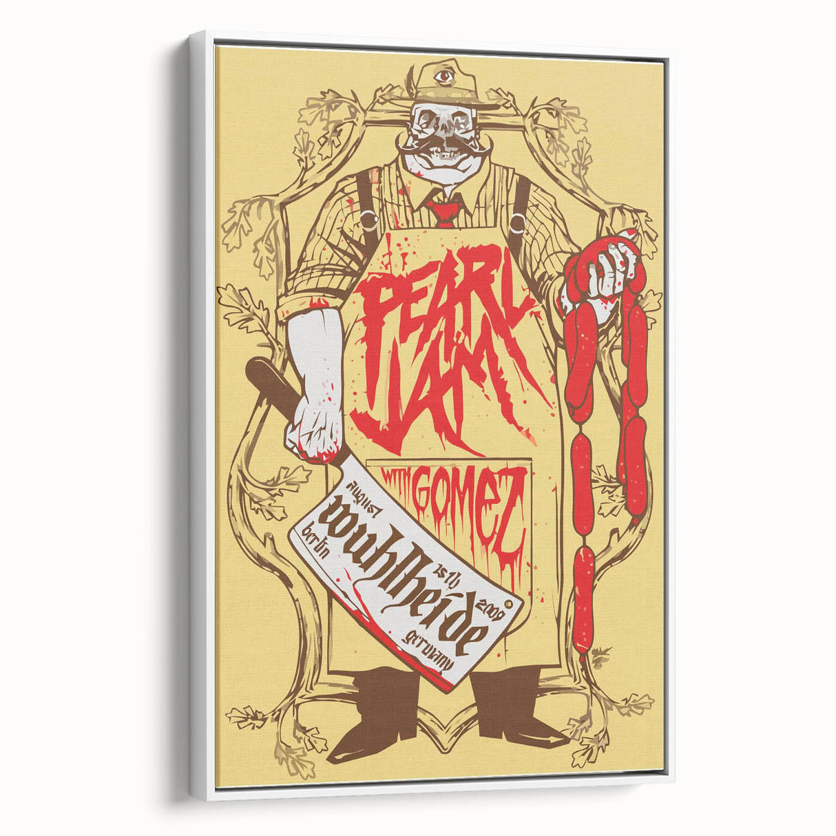 Pearl Jam Concert Poster - Retro Rock Art with Bold Graphics