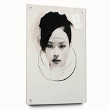 Elegant Dining Room Art Prints – Monochrome Abstract Portrait