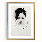 Elegant Dining Room Art Prints – Monochrome Abstract Portrait