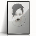 Elegant Dining Room Art Prints – Monochrome Abstract Portrait