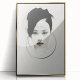 Elegant Dining Room Art Prints – Monochrome Abstract Portrait