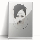 Elegant Dining Room Art Prints – Monochrome Abstract Portrait