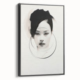 Elegant Dining Room Art Prints – Monochrome Abstract Portrait