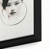 Elegant Dining Room Art Prints – Monochrome Abstract Portrait