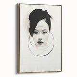 Elegant Dining Room Art Prints – Monochrome Abstract Portrait