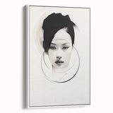 Elegant Dining Room Art Prints – Monochrome Abstract Portrait