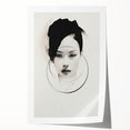 Elegant Dining Room Art Prints – Monochrome Abstract Portrait