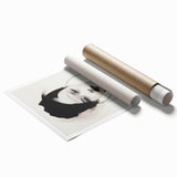 Elegant Dining Room Art Prints – Monochrome Abstract Portrait