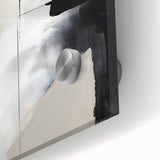 Abstract minimalist wall art print showcasing a colorful acrylic glass design in vibrant hues, perfect for modern home decor and artistic expression.