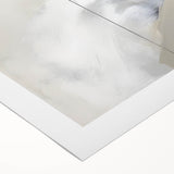 Abstract minimalist wall art on rolled canvas showcasing soft pastel colors and geometric shapes, perfect for modern home decor. Packaged securely in a cardboard tube for safe delivery.