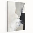 Abstract minimalist wall art on stretched canvas, showcasing soft beige tones and subtle geometric patterns, ideal for modern home decor or artistic spaces.